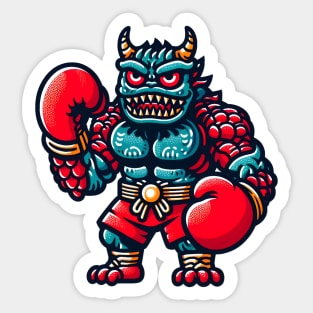 Kickboxing monster Sticker